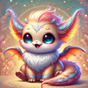 DALL·E 2024-09-06 09.02.32 - An irresistibly cute fantasy creature, designed with charming and endearing features. The creature has a small, rounded body with soft, glowing fur or