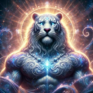 DALL·E-2024-09-06-09.26.13-A-powerful-strong-mystical-and-godlike-version-of-a-tiger-exuding-immense-strength-and-surrounded-by-a-glowing-divine-aura.-The-tiger-has-a-muscul.webp
